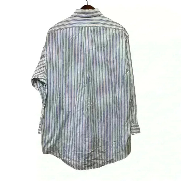 Ralph Lauren 17-33 Long Sleeve Dress Shirt with French seams Blue & White - Picture 4 of 7
